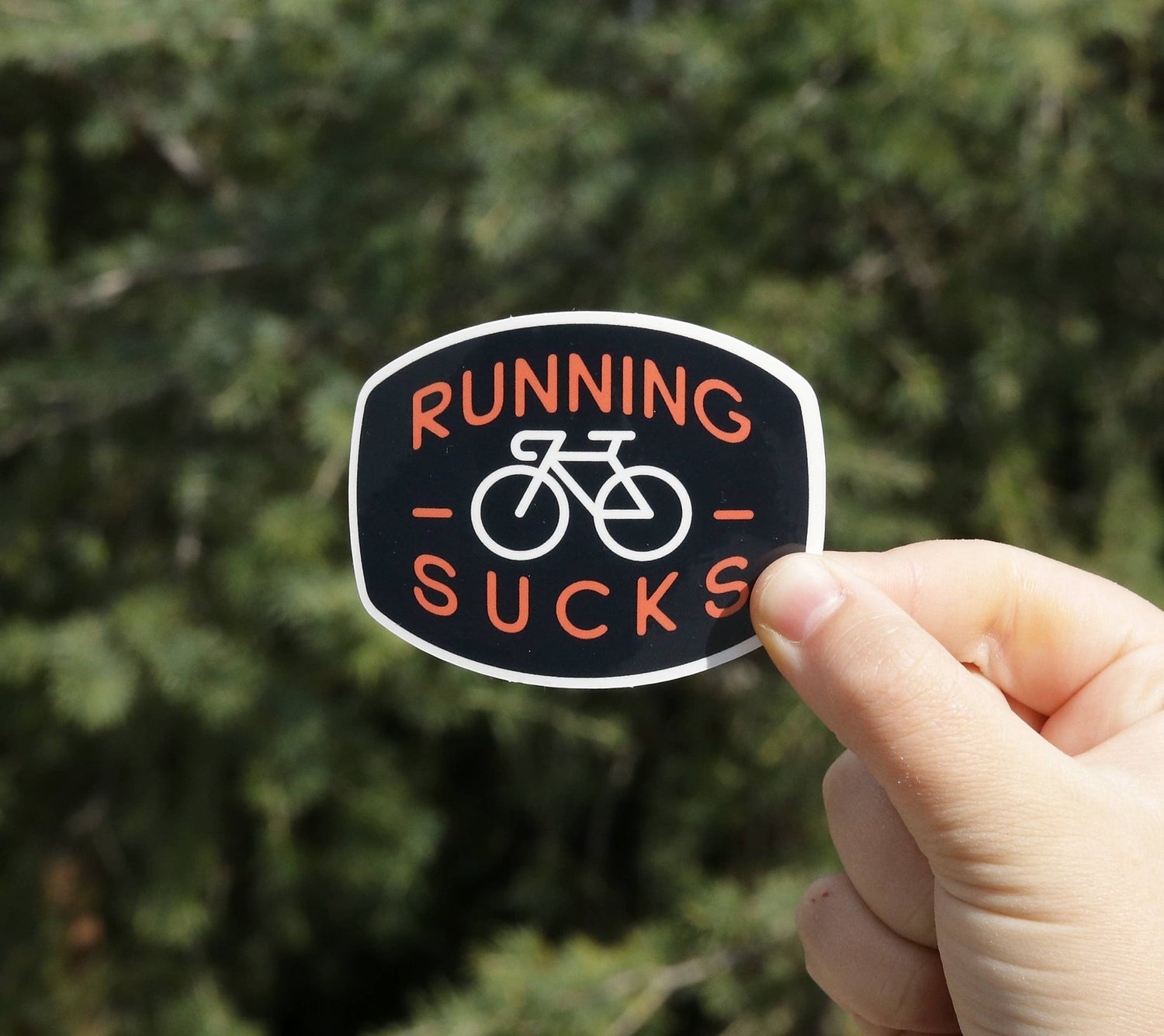 Running Sucks, Bike Sticker | Cyclist Decal - MST GoodsSquatchy
