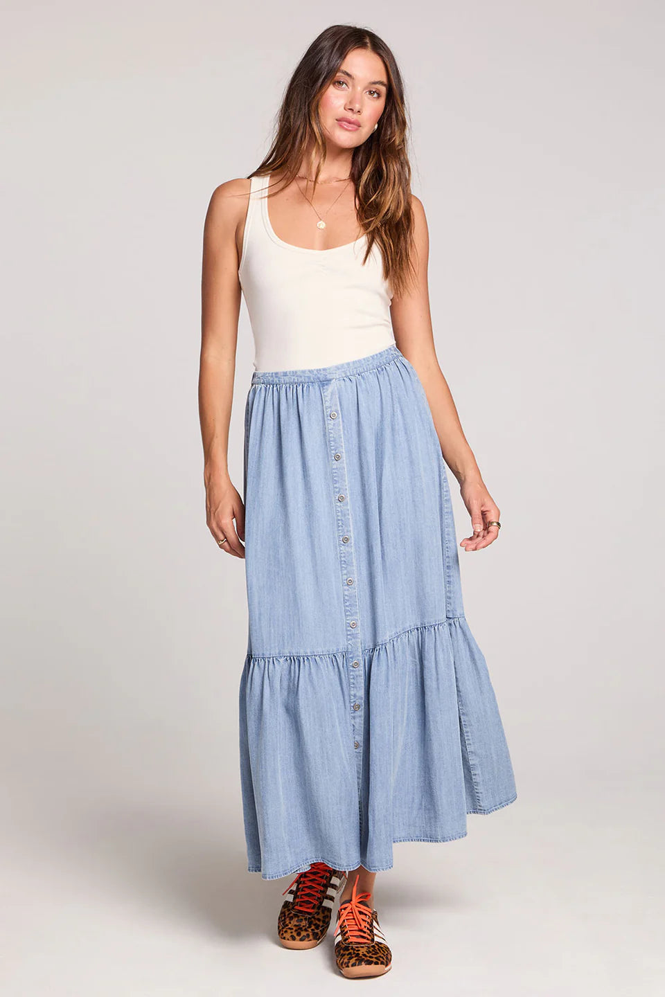 Osiris Vintage Indigo Maxi Skirt