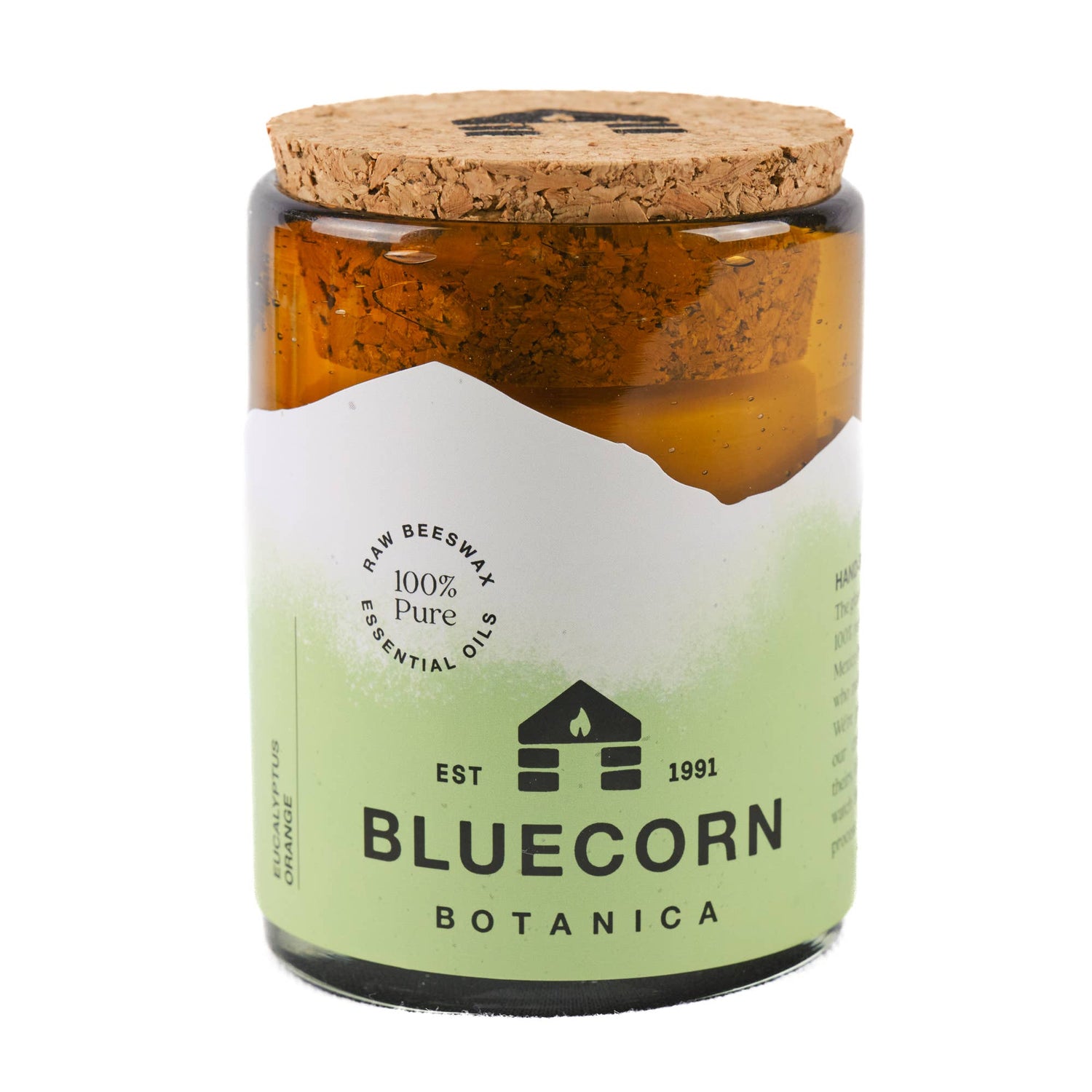 Scented Beeswax Candles - Pure Essential Oils - Blown Glass Holders - MST GoodsBluecorn Candles