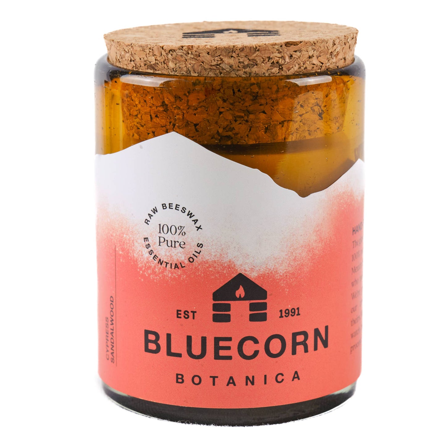 Scented Beeswax Candles - Pure Essential Oils - Blown Glass Holders - MST GoodsBluecorn Candles