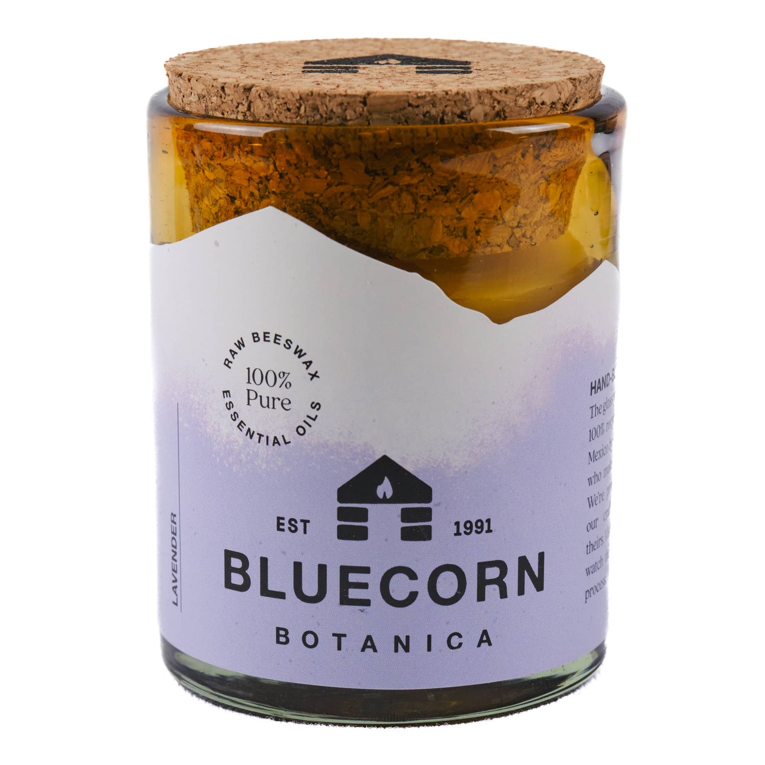 Scented Beeswax Candles - Pure Essential Oils - Blown Glass Holders - MST GoodsBluecorn Candles