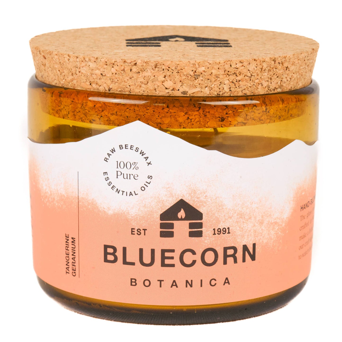 Scented Beeswax Candles - Pure Essential Oils - Blown Glass Holders - MST GoodsBluecorn Candles
