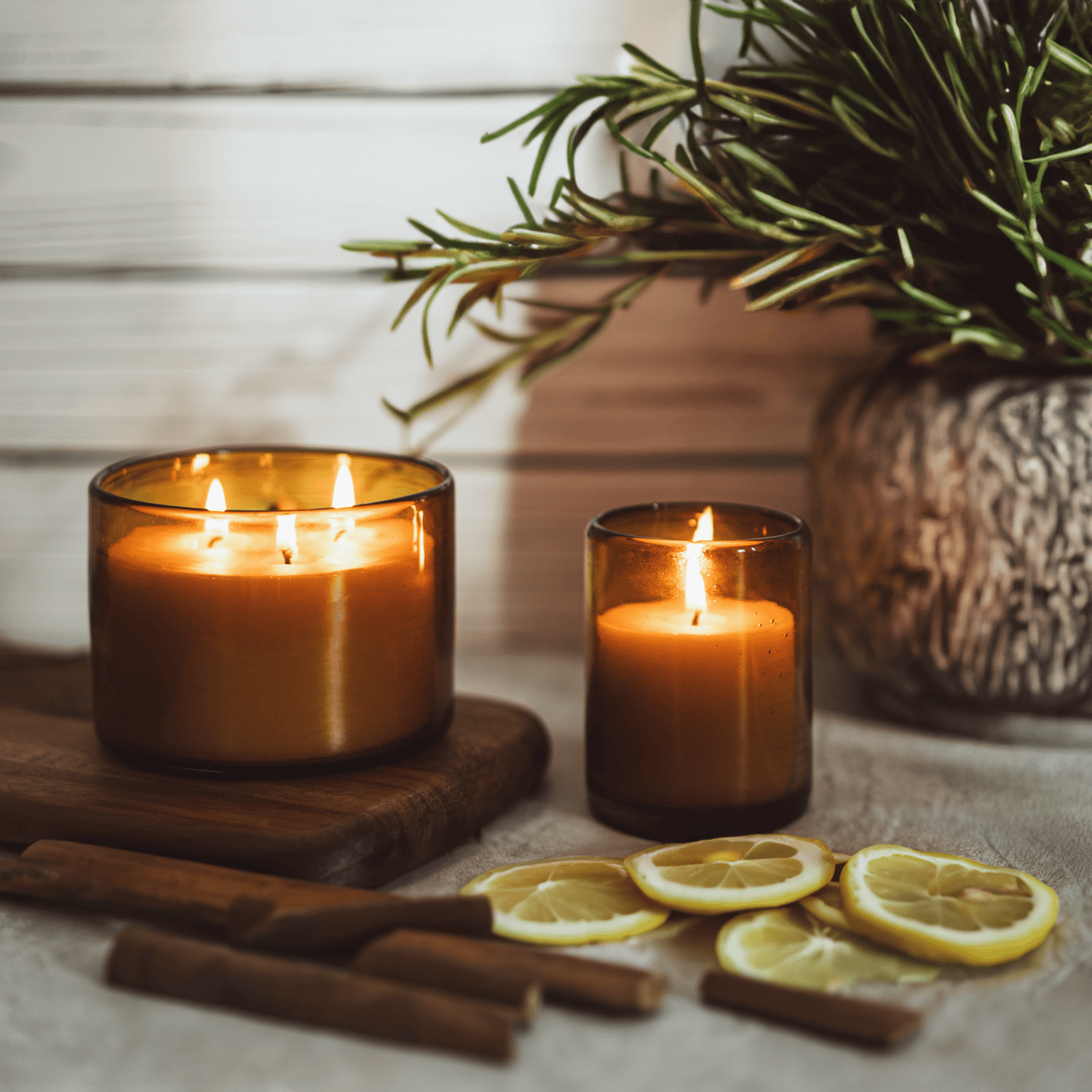Scented Beeswax Candles - Pure Essential Oils - Blown Glass Holders - MST GoodsBluecorn Candles