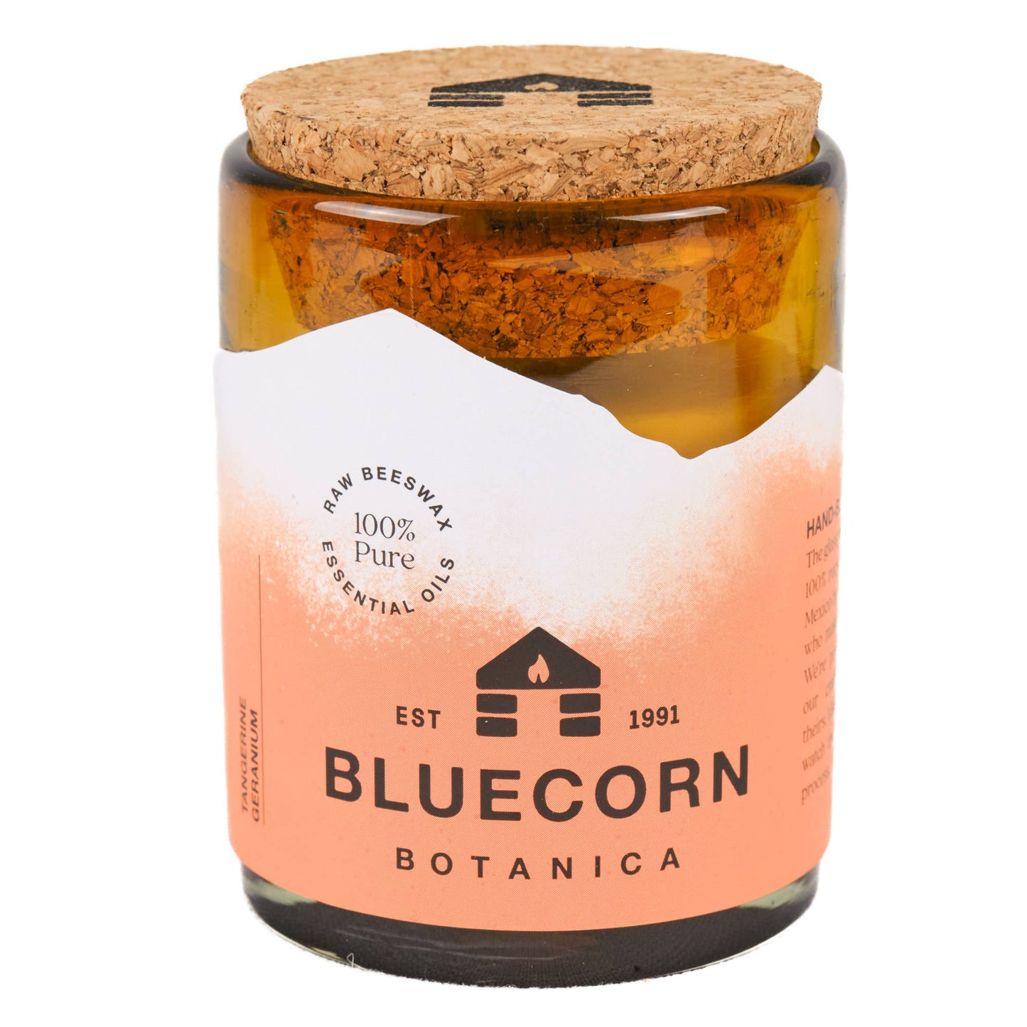 Scented Beeswax Candles - Pure Essential Oils - Blown Glass Holders - MST GoodsBluecorn Candles