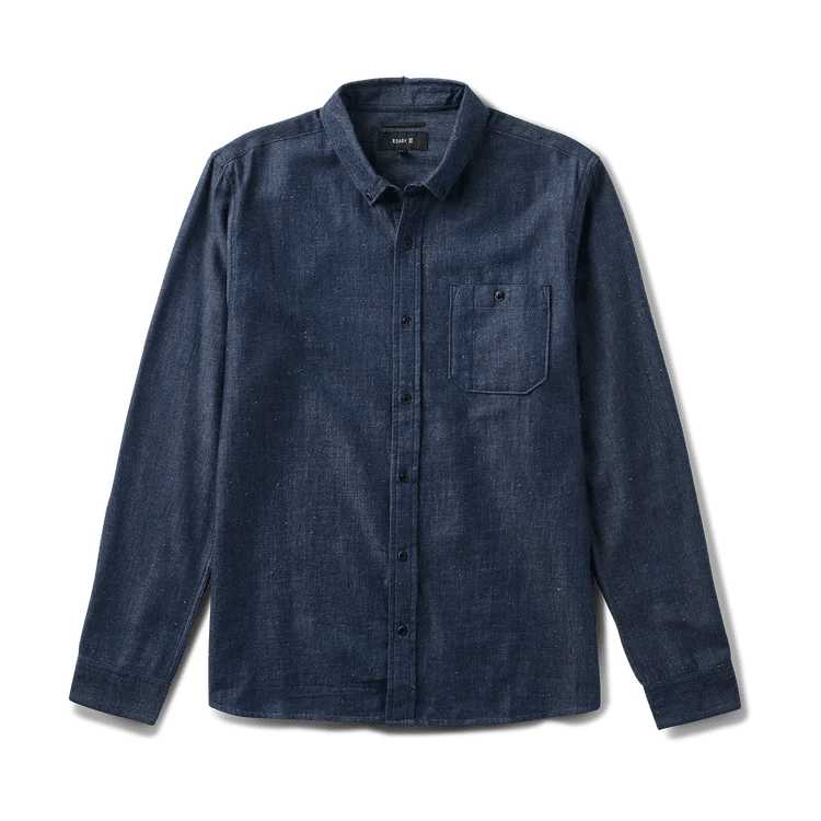 Scholar Chambray Button Up Shirt Mid Indigo - MST GoodsRoark