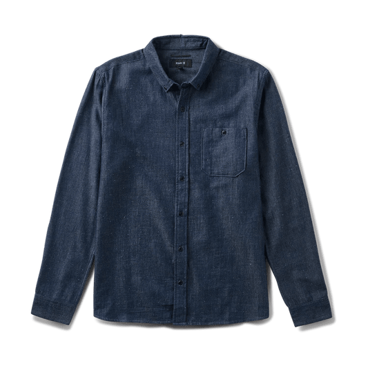Scholar Chambray Button Up Shirt Mid Indigo - MST GoodsRoark