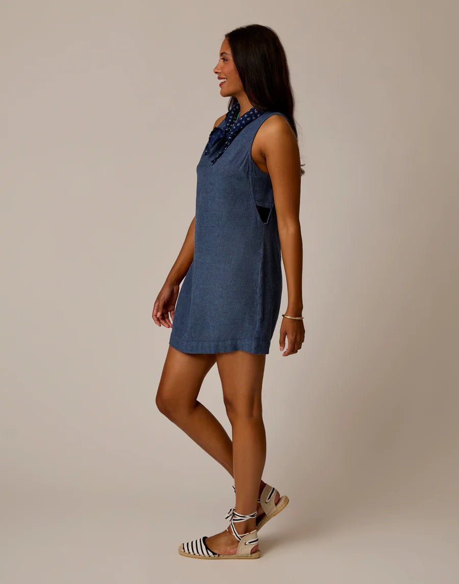 Scottie Linen Dress - Captain Chambray - MST GoodsCarve Designs