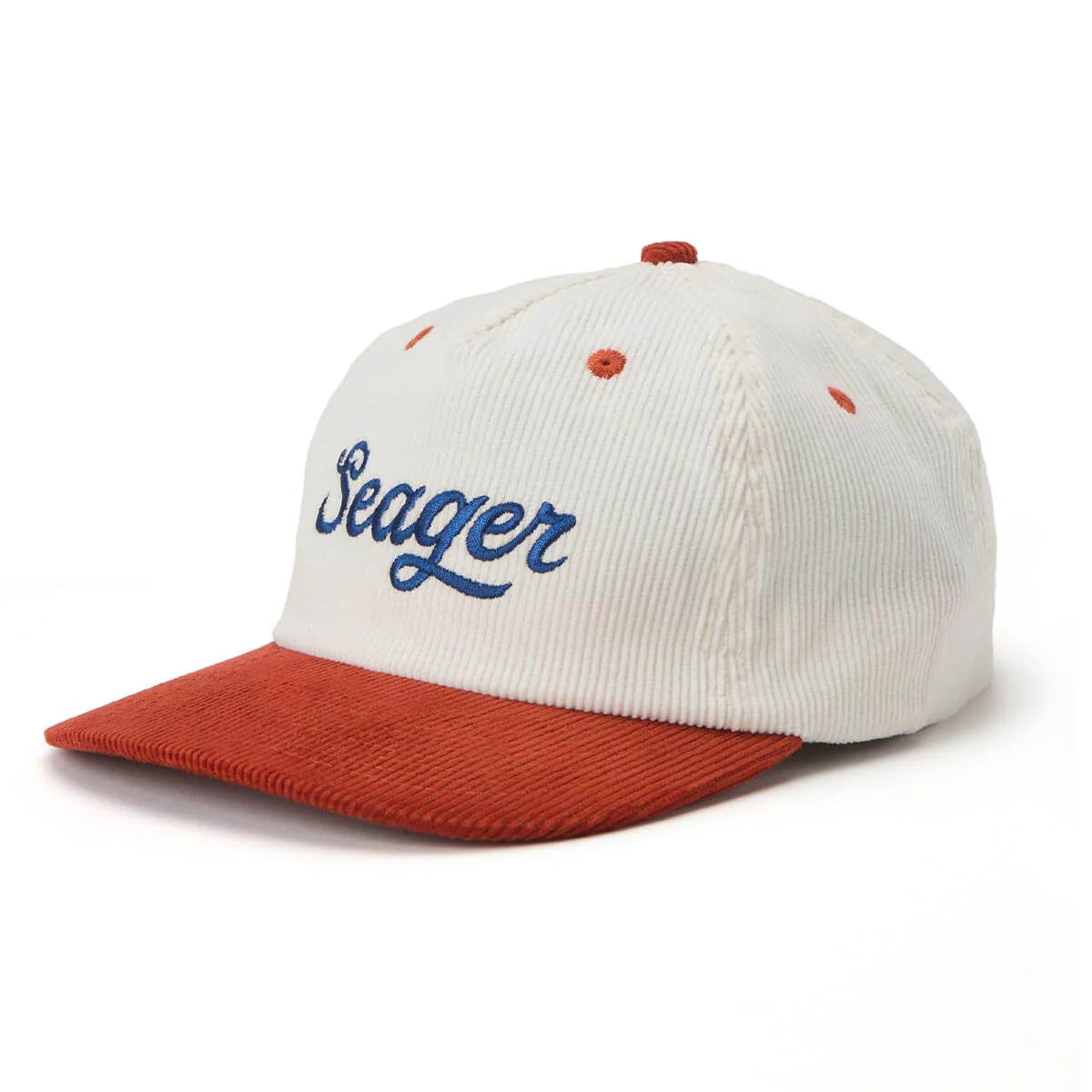 Seager Co Big Corduroy Snapback Hat Big Red/White/Blue