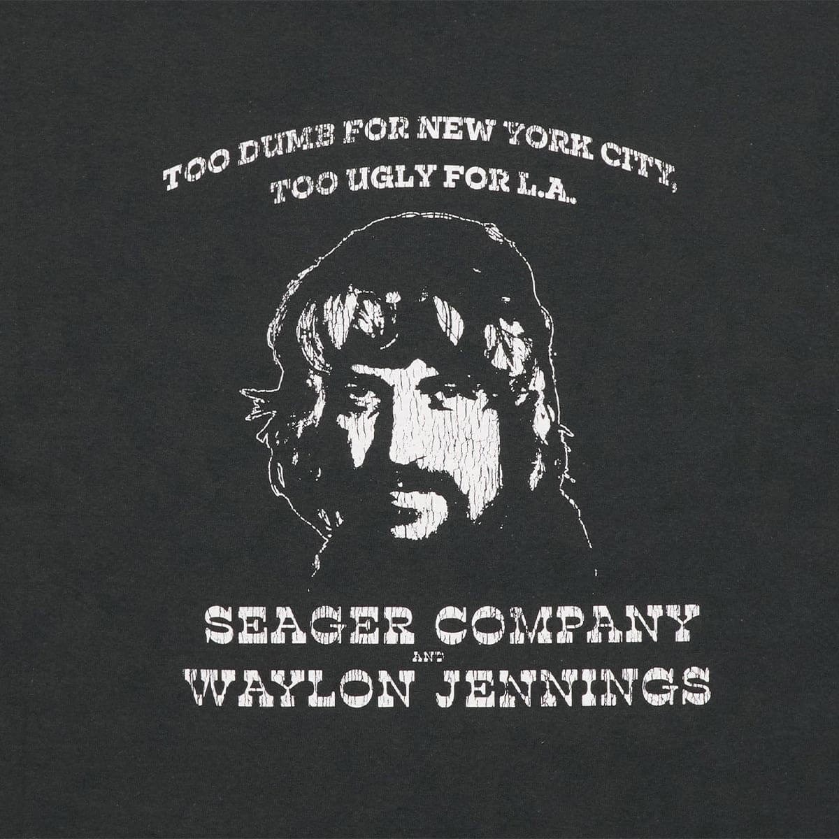 Seager x Waylon Jennings Dumb Ugly Tee Vintage Black - MST GoodsT ShirtSeager