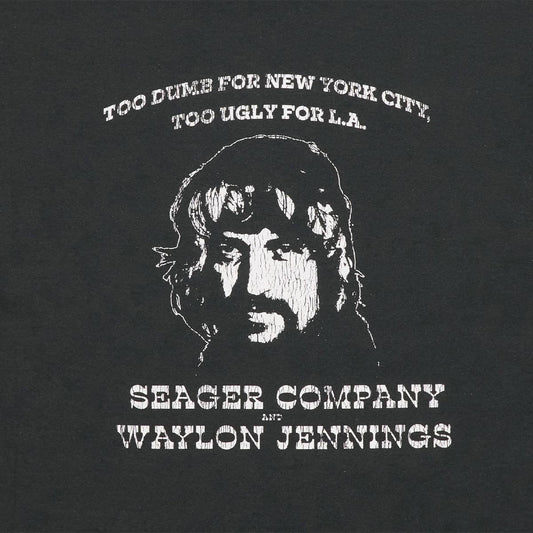 Seager x Waylon Jennings Dumb Ugly Tee Vintage Black - MST GoodsT ShirtSeager