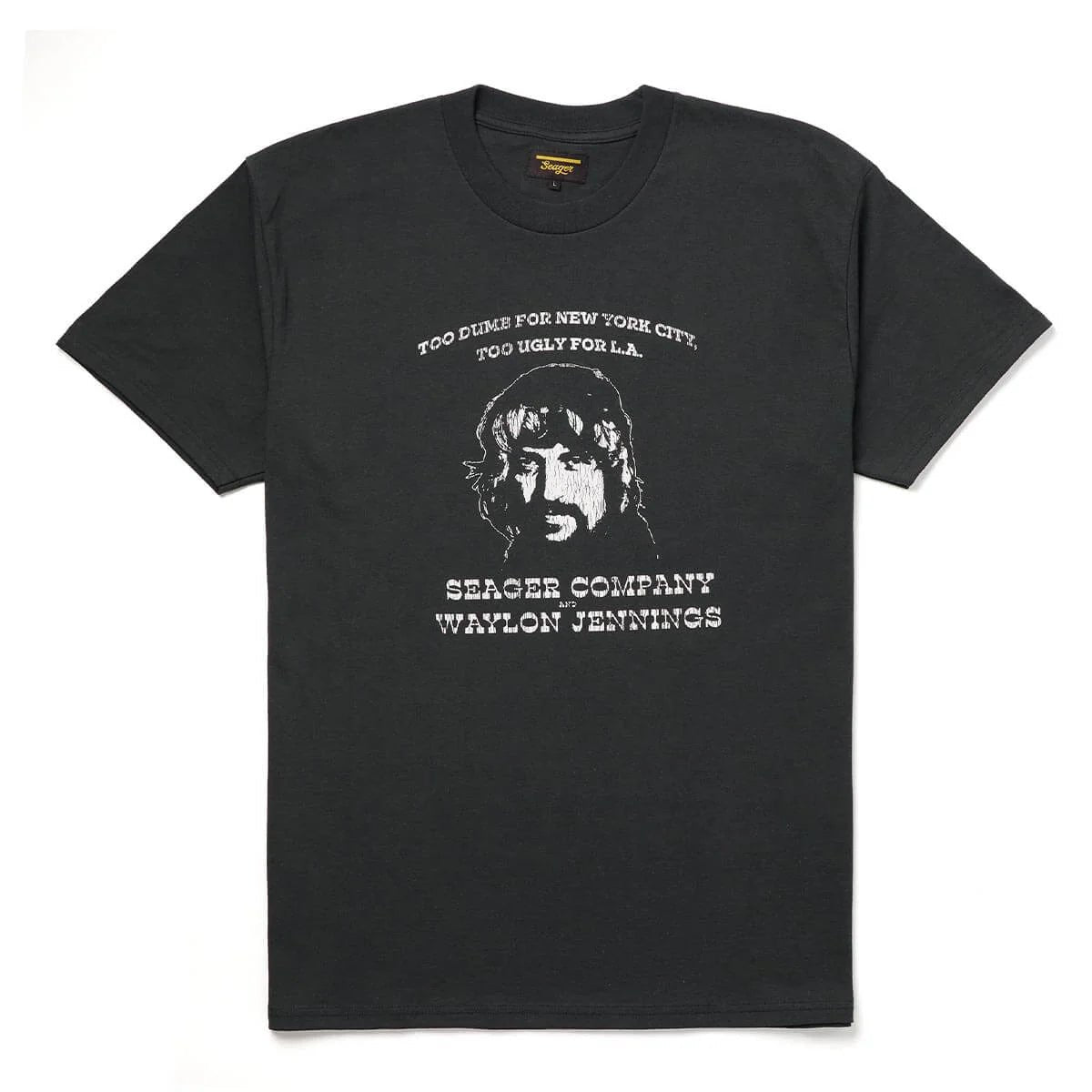 Seager x Waylon Jennings Dumb Ugly Tee Vintage Black - MST GoodsT ShirtSeager