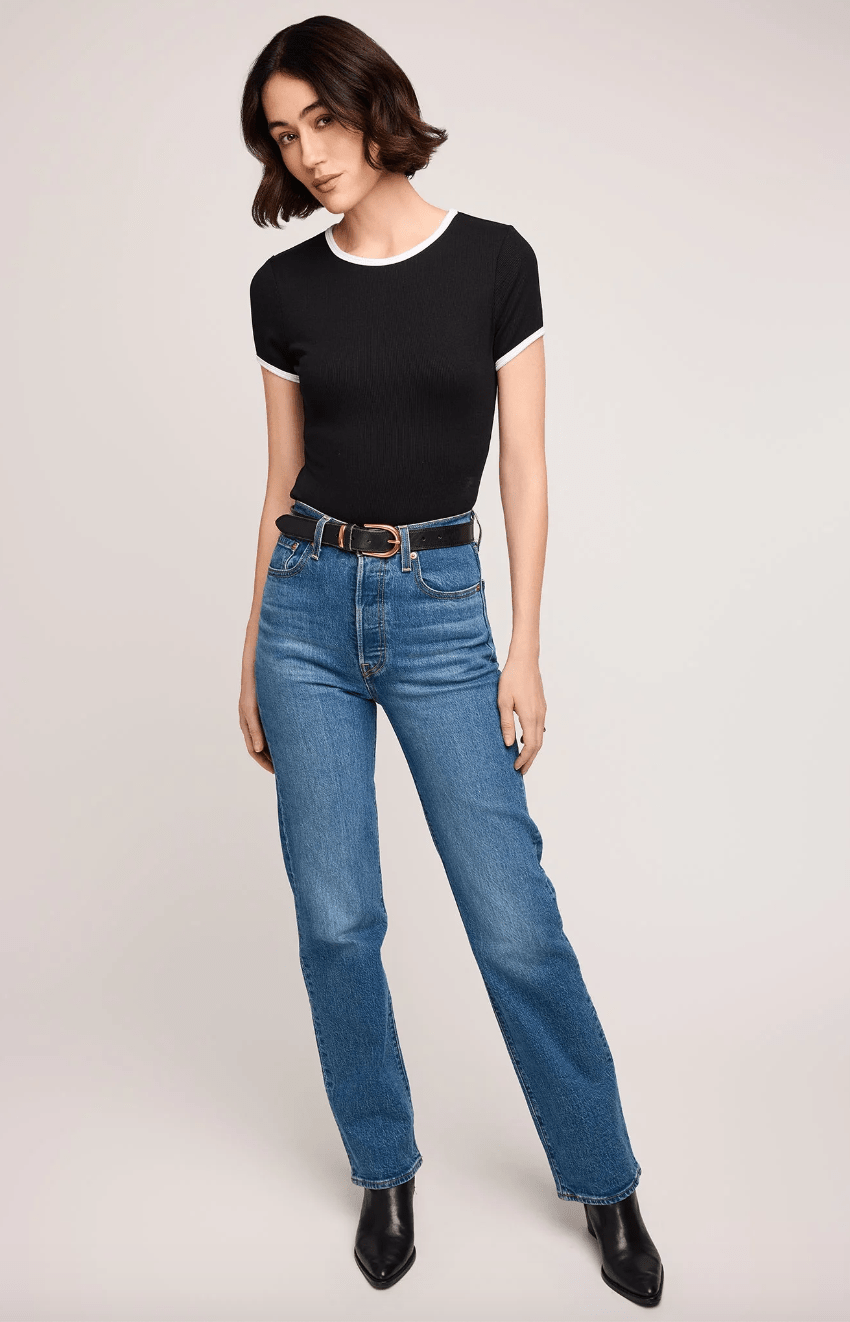Shania Ribbed Ringer T-Shirt - MST GoodsGentle Fawn