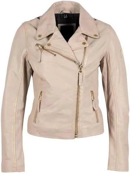 Christy Star Leather Jacket Regular Fit