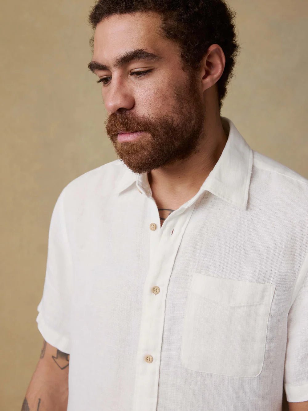 Short Sleeve Palma Linen Shirt - MST GoodsShort Sleeve Button up ShirtFaherty