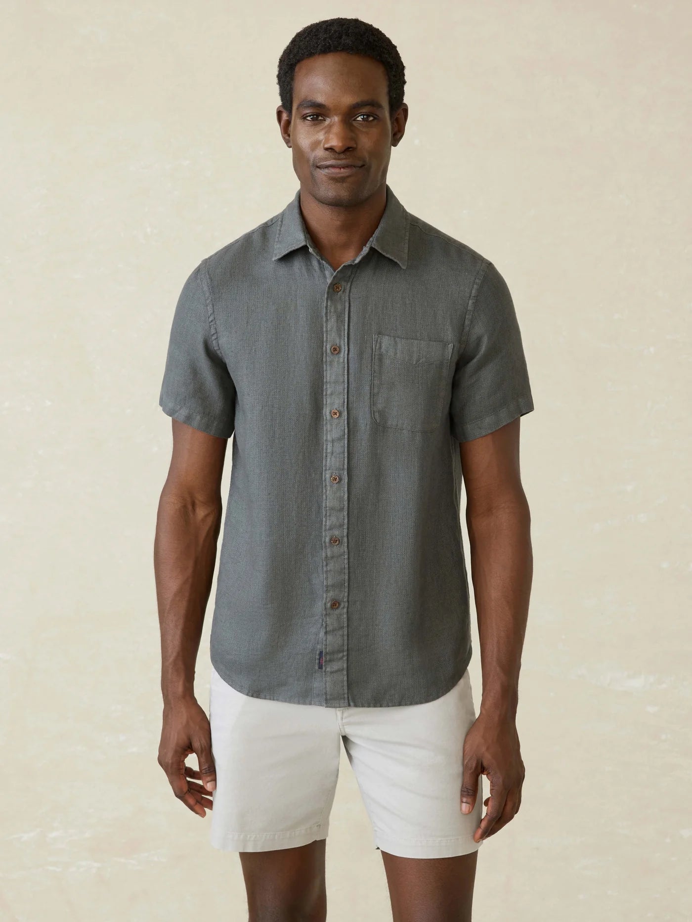 Short Sleeve Palma Linen Shirt - MST GoodsShort Sleeve Button up ShirtFaherty