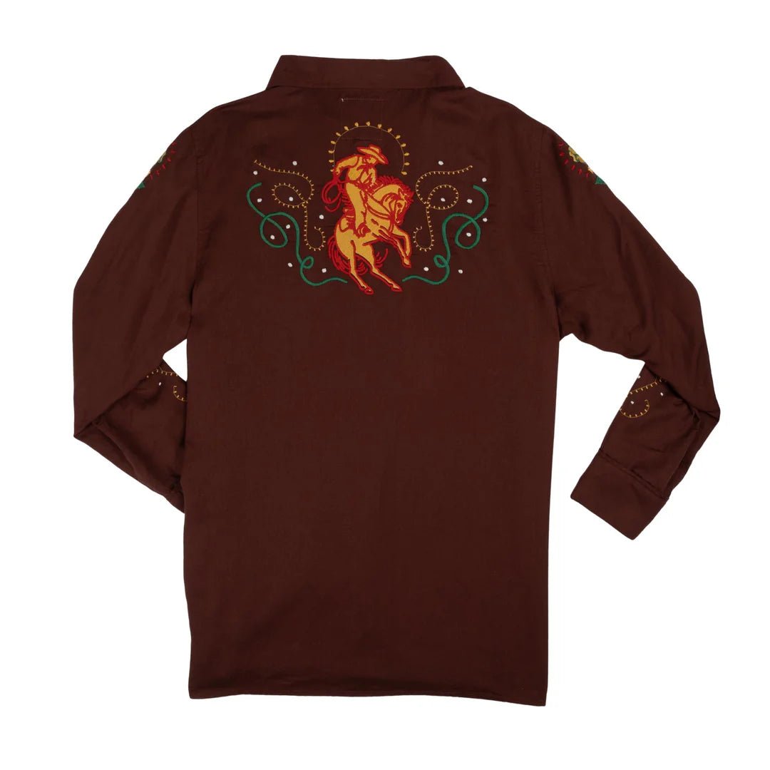 Show Pony Embroidered Western Pearl Snap Long Sleeve Shirt - MST GoodsSendero Provisions Company