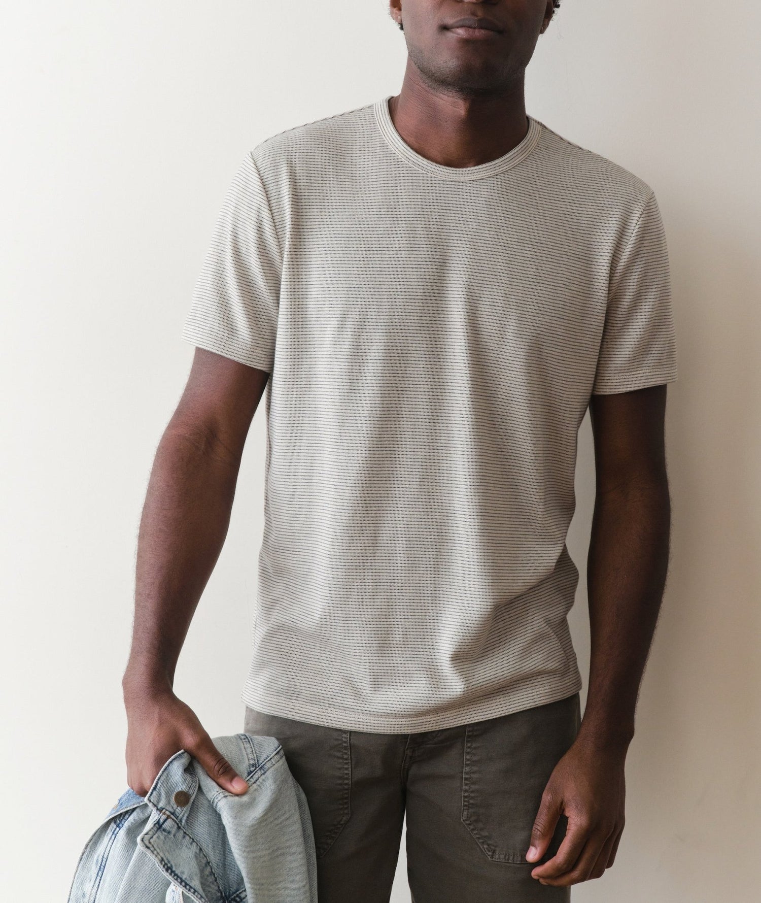 Signature Jacquard Crew Tee - MST GoodsMarine Layer