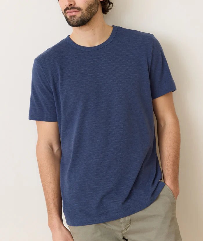 Signature Jacquard Crew Tee - MST GoodsMarine Layer