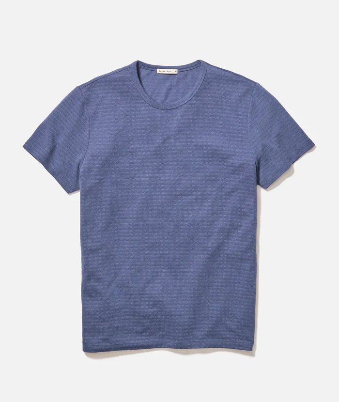 Signature Jacquard Crew Tee - MST GoodsMarine Layer