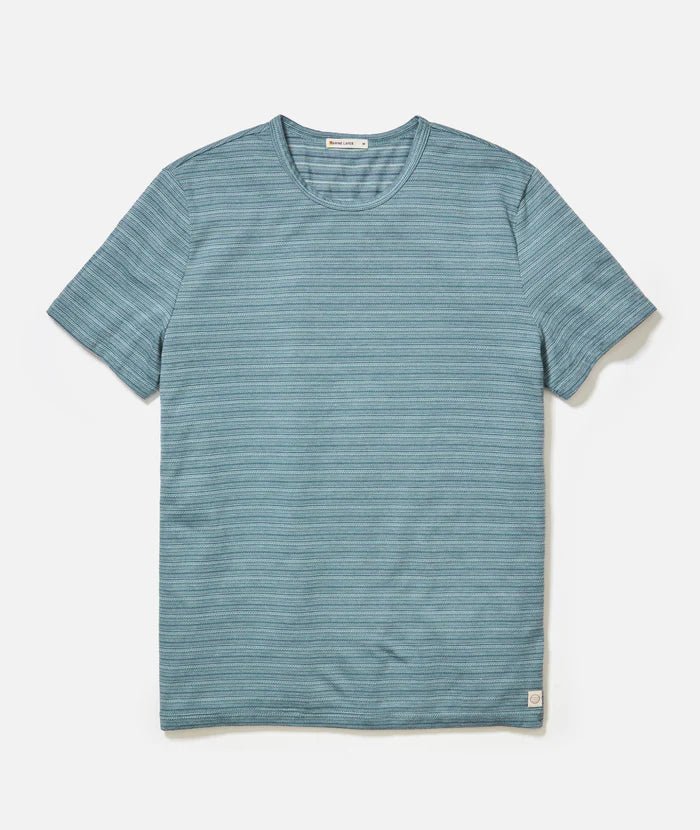 Signature Jacquard Crew Tee - MST GoodsMarine Layer
