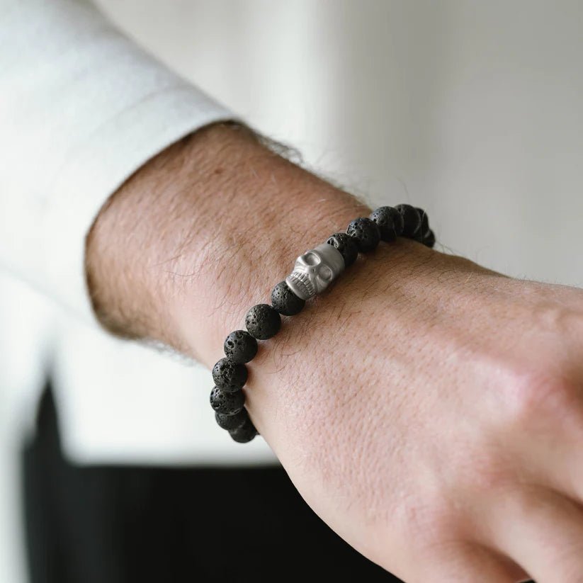 Skull Round Gemstone Bracelet - MST GoodsBraceletsSteel & Barnett