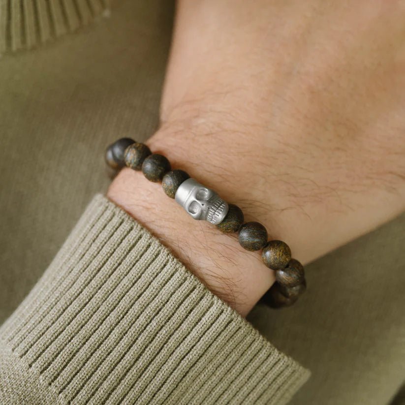 Skull Round Gemstone Bracelet - MST GoodsBraceletsSteel & Barnett