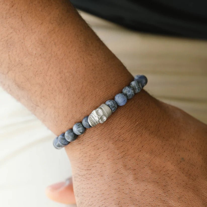 Skull Round Gemstone Bracelet - MST GoodsBraceletsSteel & Barnett