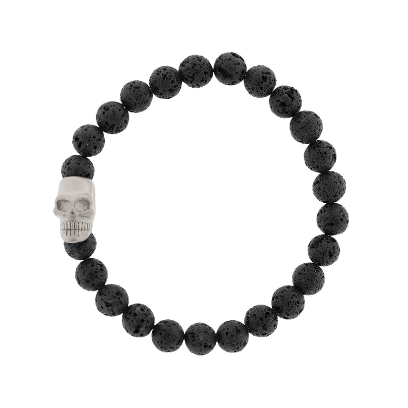 Skull Round Gemstone Bracelet - MST GoodsBraceletsSteel & Barnett