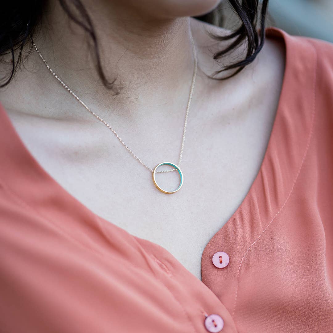 Small Blue Circle Necklace - MST GoodsNecklacesOrnamental Things