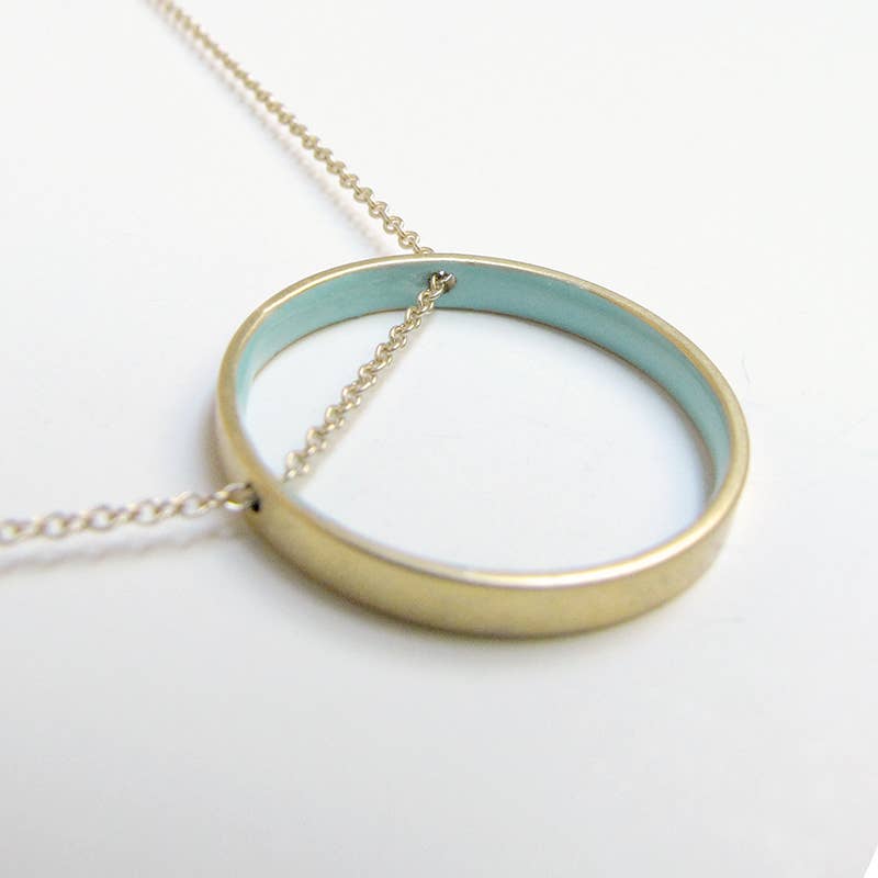 Small Blue Circle Necklace - MST GoodsNecklacesOrnamental Things