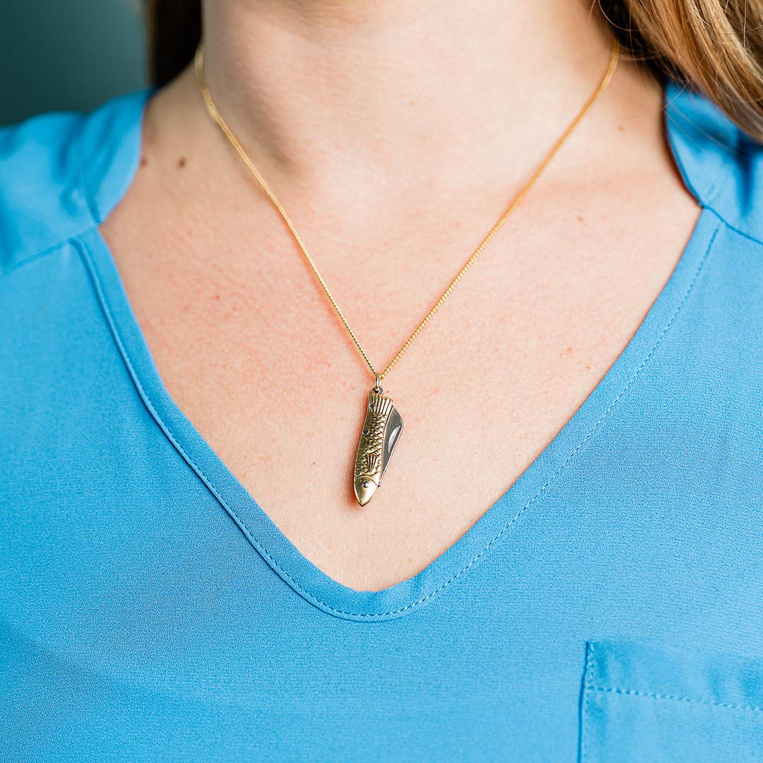 Small Gold Fish Knife Necklace - MST GoodsOrnamental Things