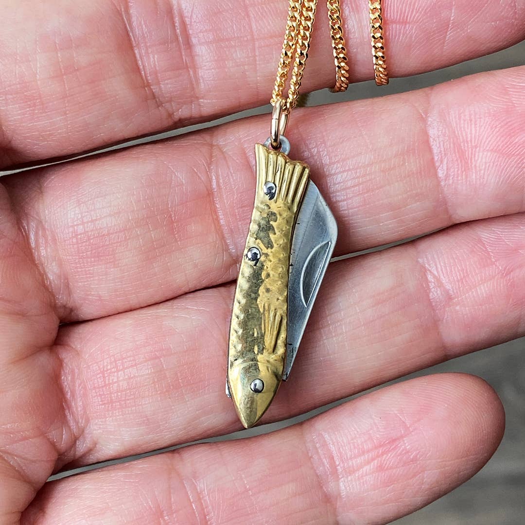 Small Gold Fish Knife Necklace - MST GoodsOrnamental Things