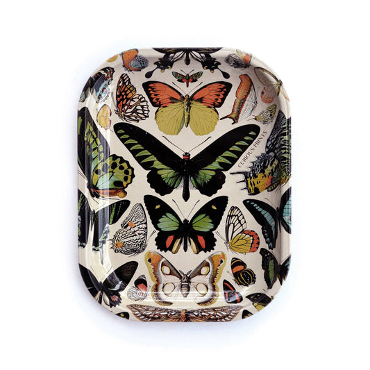 Small Metal Butterfly 1 Tray / Vintage Butterflies Dish - MST GoodsCurious Prints