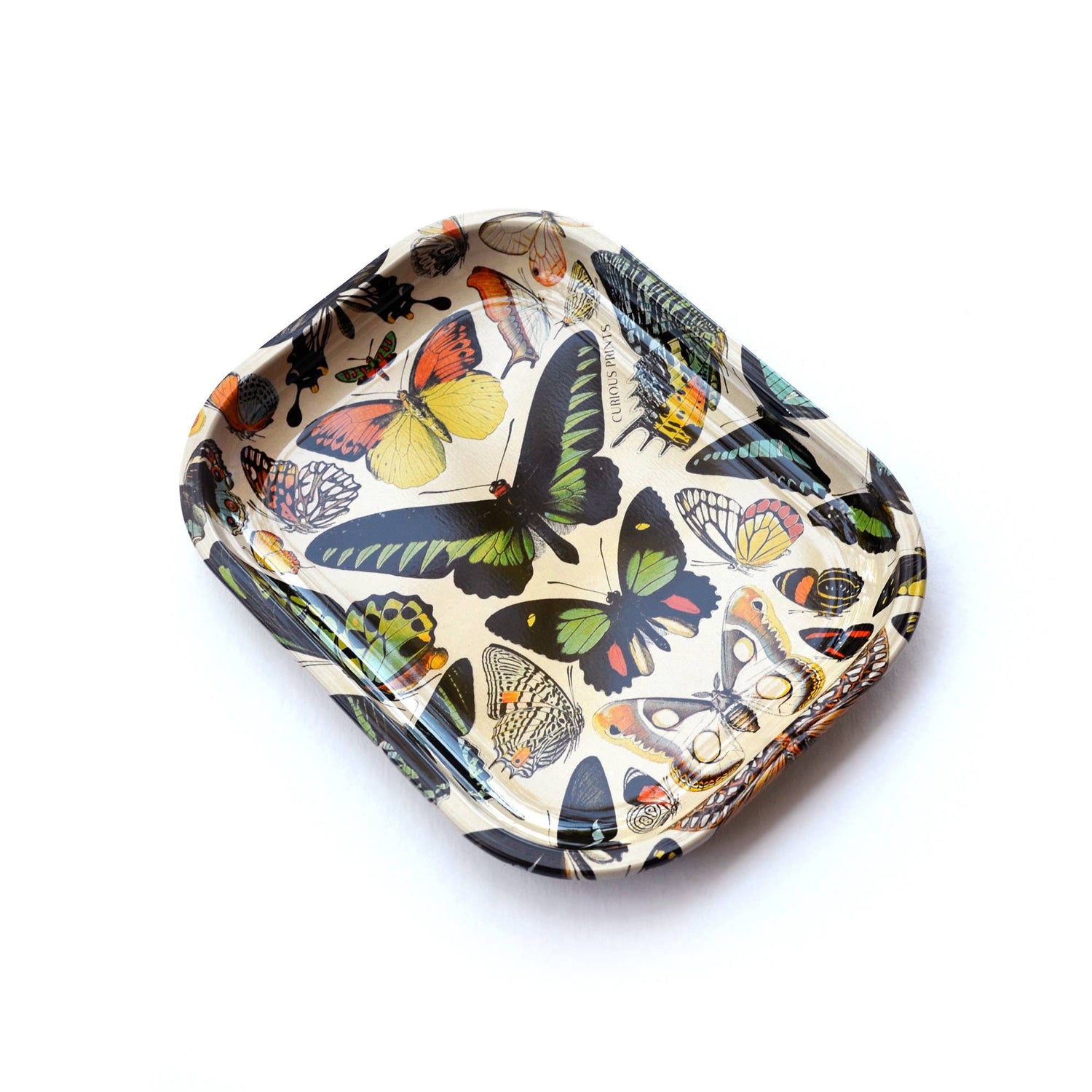 Small Metal Butterfly 1 Tray / Vintage Butterflies Dish - MST GoodsCurious Prints