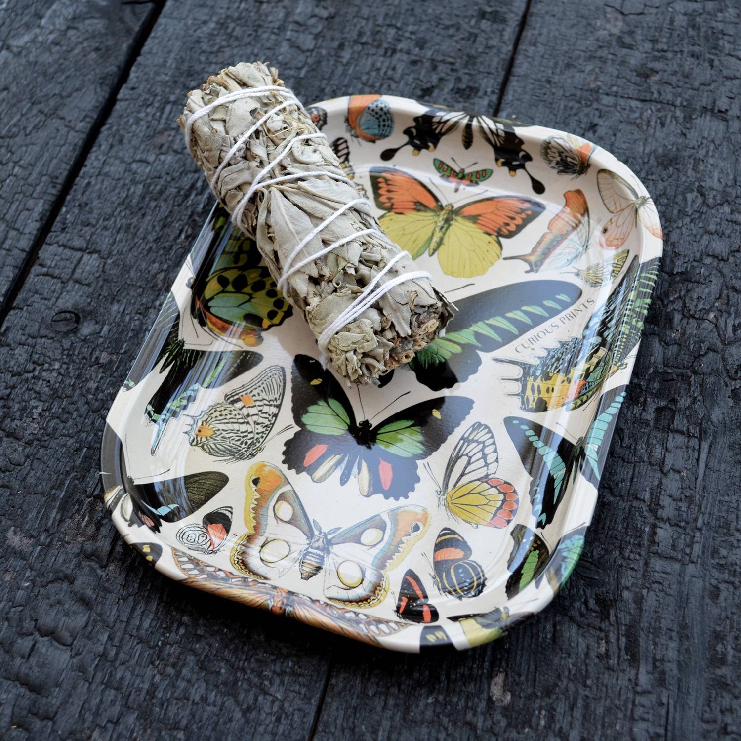 Small Metal Butterfly 1 Tray / Vintage Butterflies Dish - MST GoodsCurious Prints