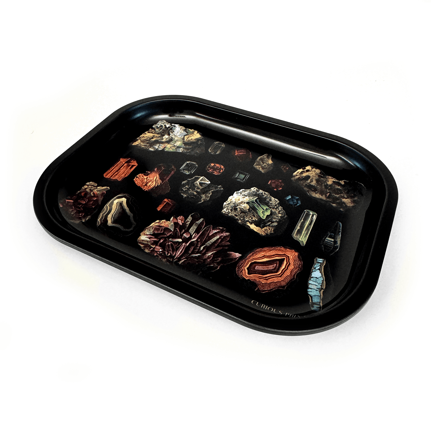 Small Metal Dark Gemstones Crystals Catchall Tray / Geology - MST GoodsCurious Prints