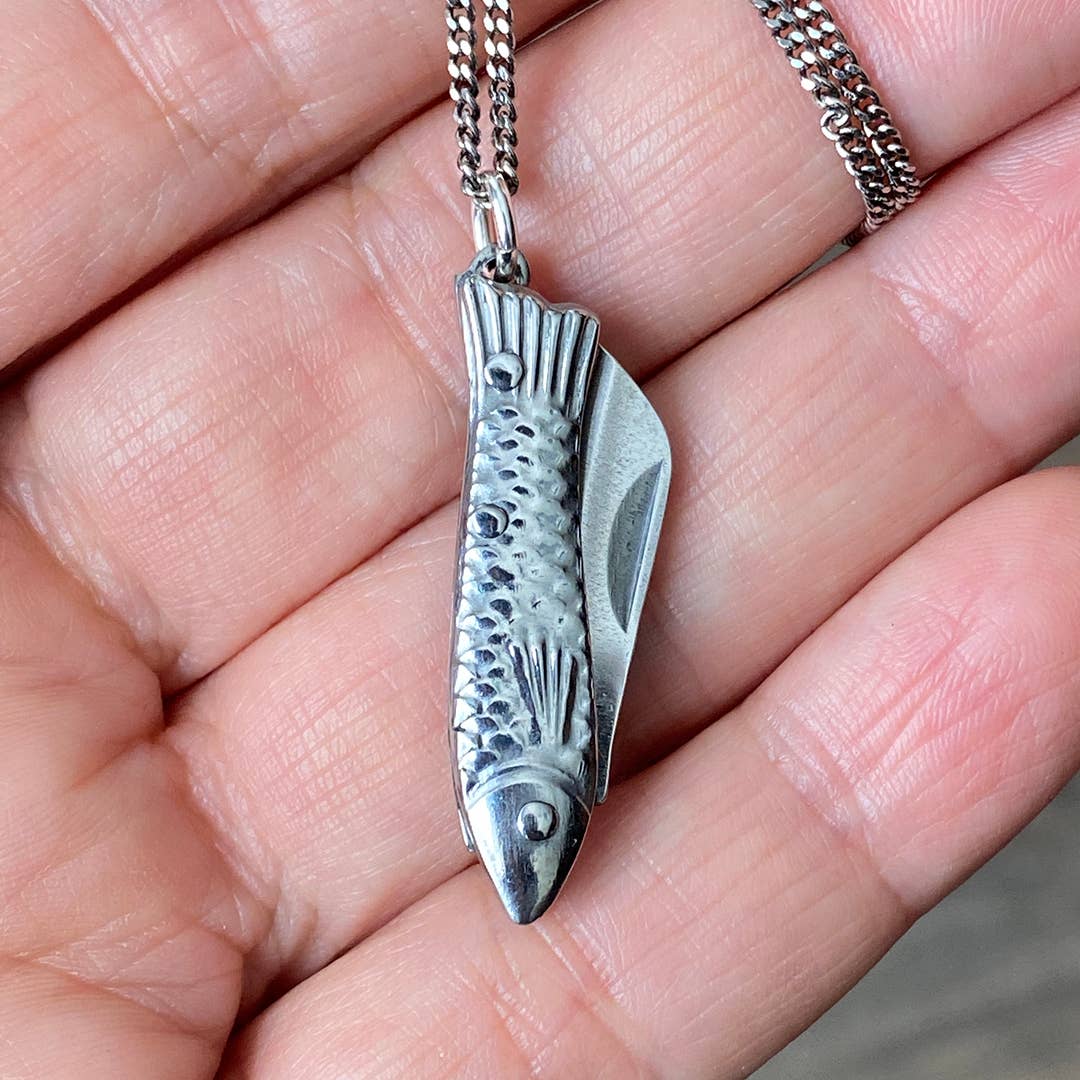 Small Silver Fish Knife Necklace - MST GoodsNecklacesOrnamental Things