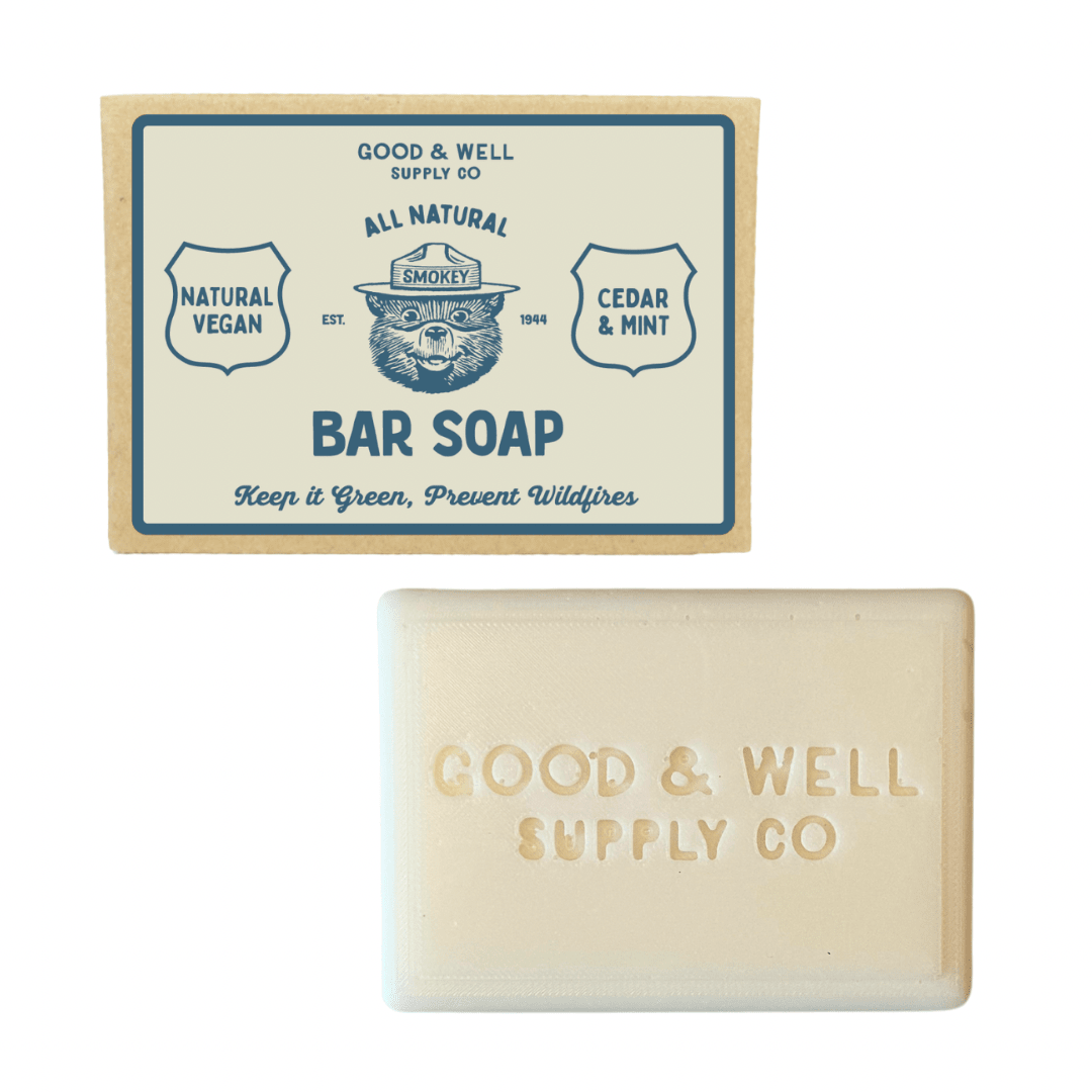 Smokey Bear Bar Soap - Cedar & Mint - MST GoodsGood & Well Supply Co.
