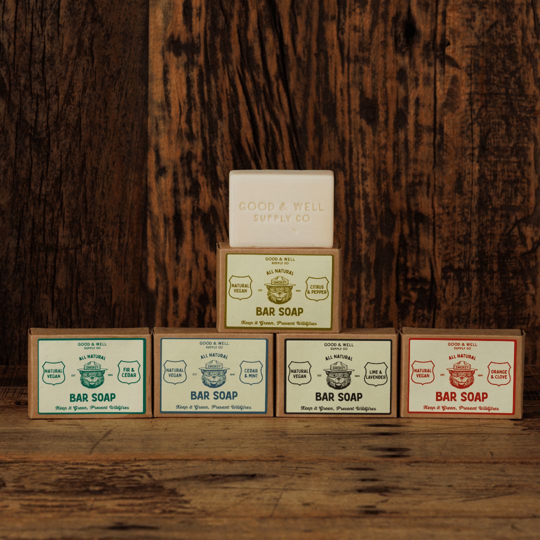Smokey Bear Bar Soap - Cedar & Mint - MST GoodsGood & Well Supply Co.