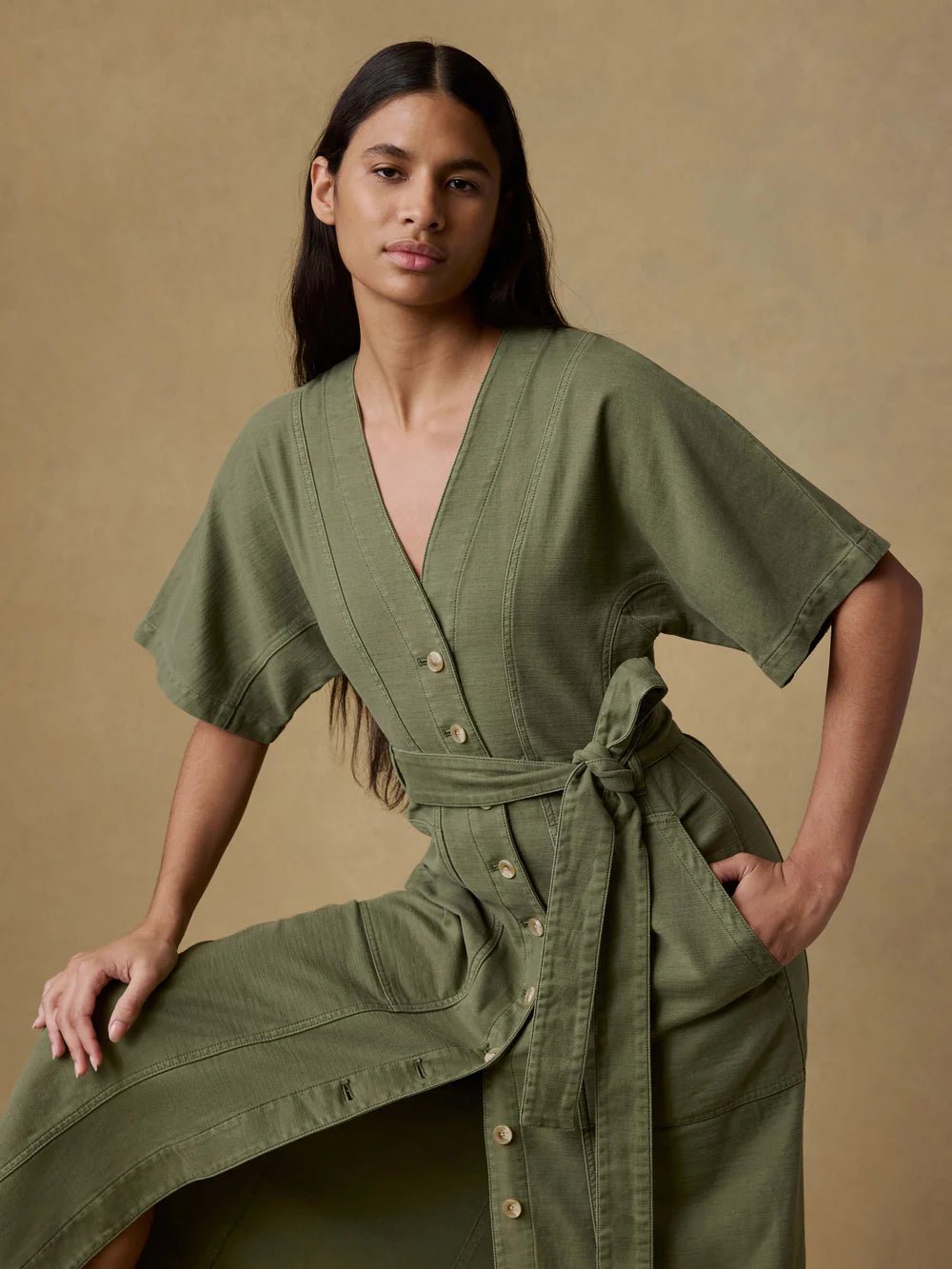 Soft Stretch Twill Camille Dress - MST GoodsFaherty