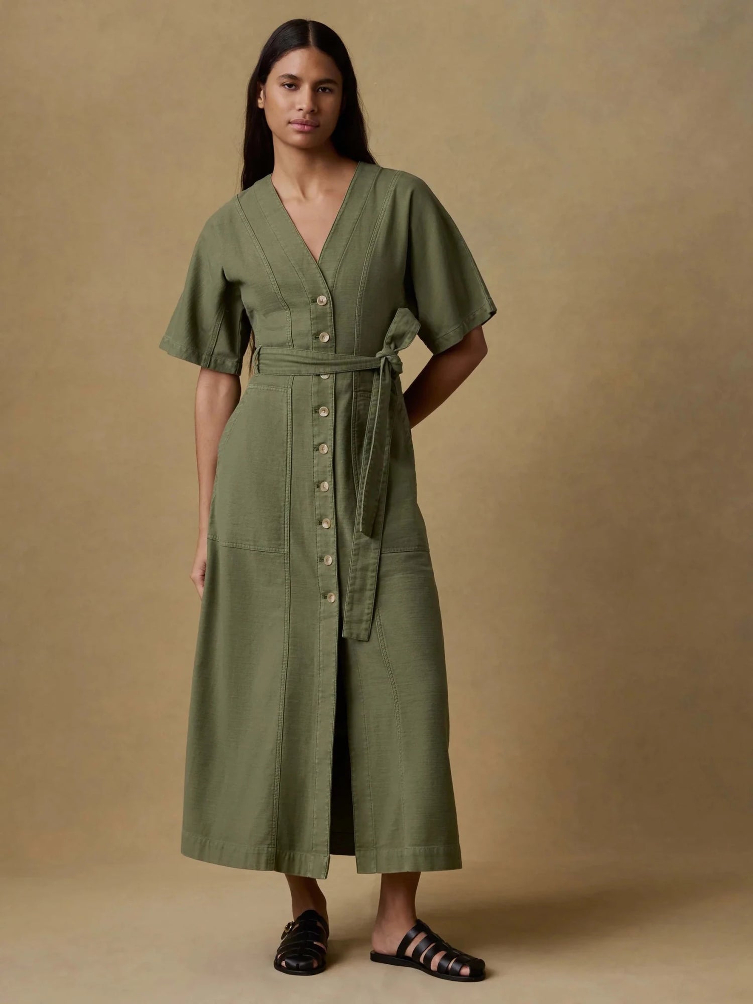 Soft Stretch Twill Camille Dress - MST GoodsFaherty