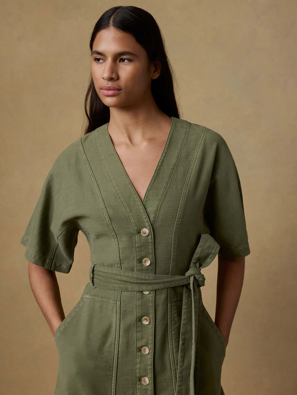 Soft Stretch Twill Camille Dress - MST GoodsFaherty