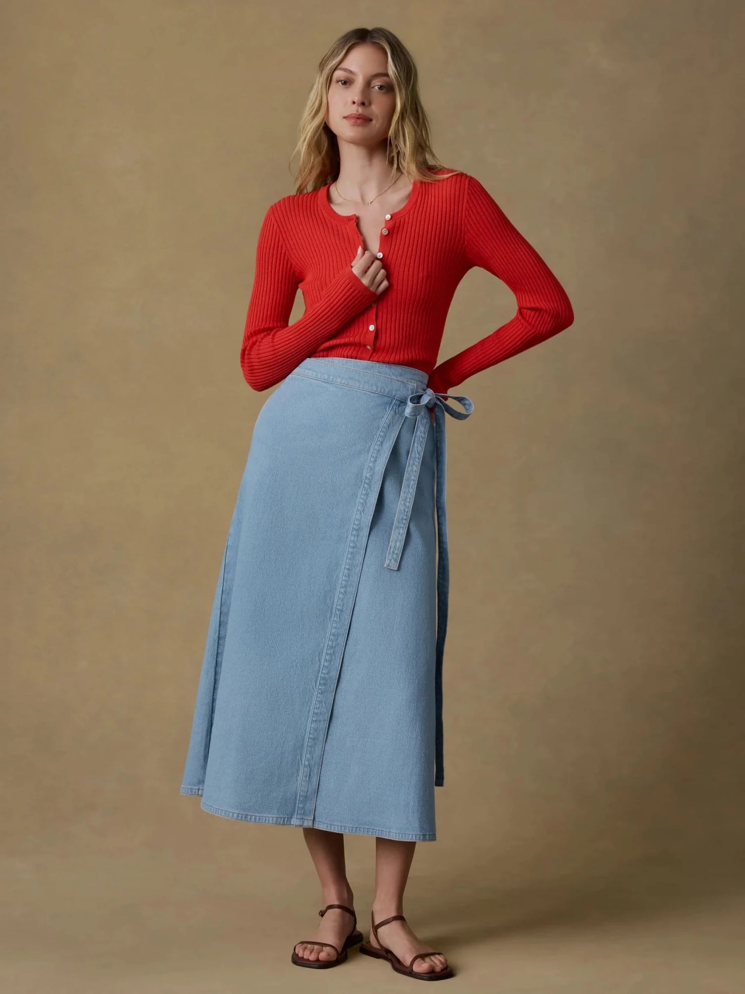 Solstice Denim Wrap Skirt - MST GoodsFaherty