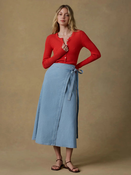 Solstice Denim Wrap Skirt - MST GoodsFaherty