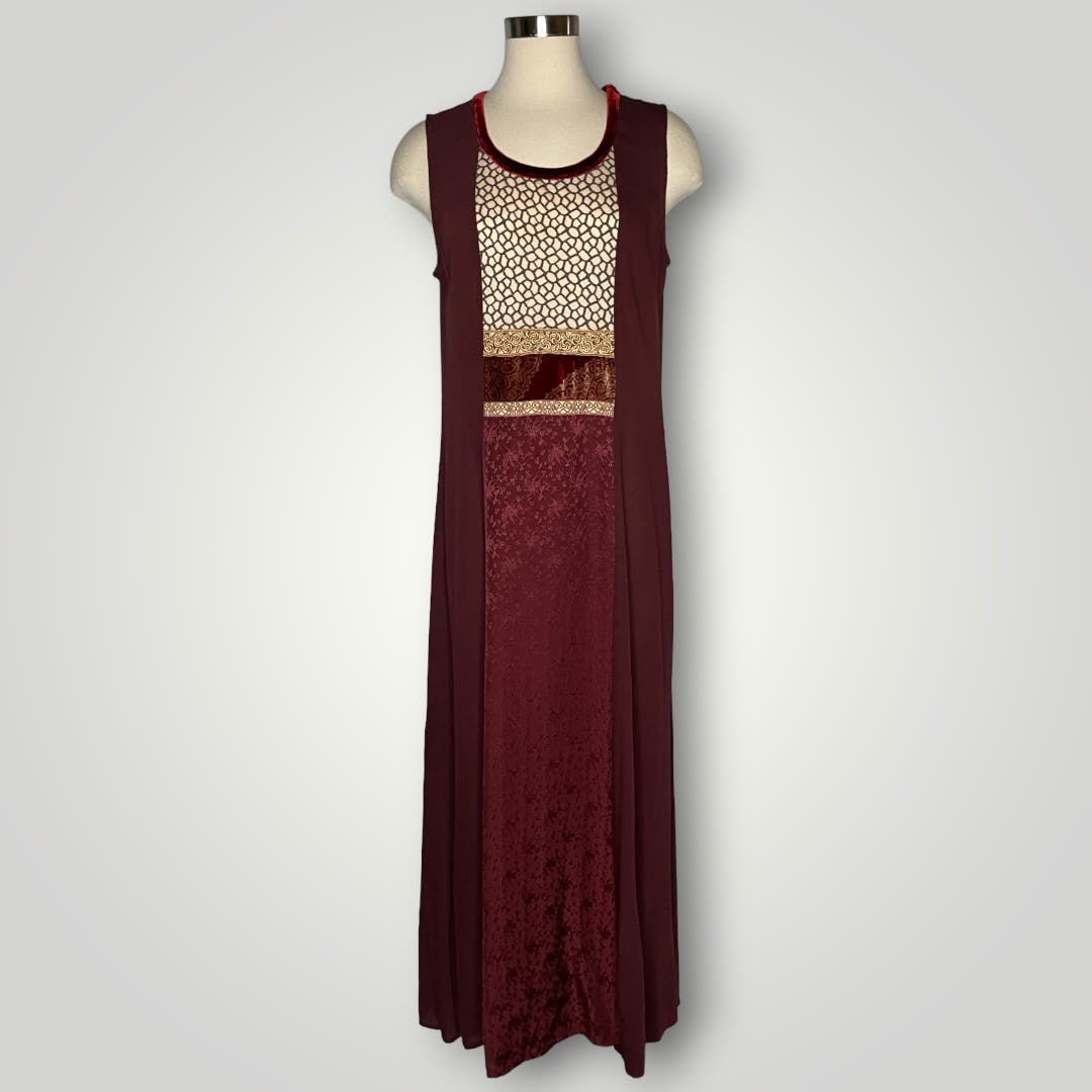Spencer Alexis Vtg Y2k Dress Red Burgundy Dress Velvet - MST GoodsSpencer Alexis