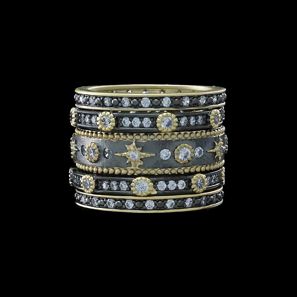 Stacking Rings Star Burst - MST GoodsRingBeJe Jewelry