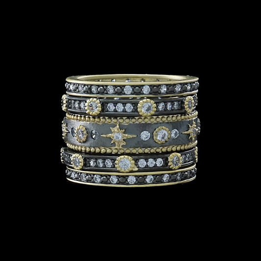 Stacking Rings Star Burst - MST GoodsRingBeJe Jewelry
