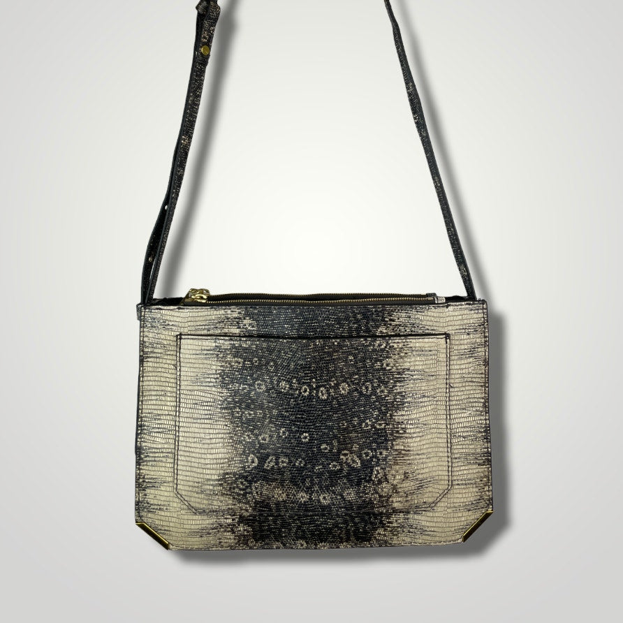 J. Crew NWT  Adjustable Faux Snakeskin Crossbody Adjustable Bags Purses Gray p1008
