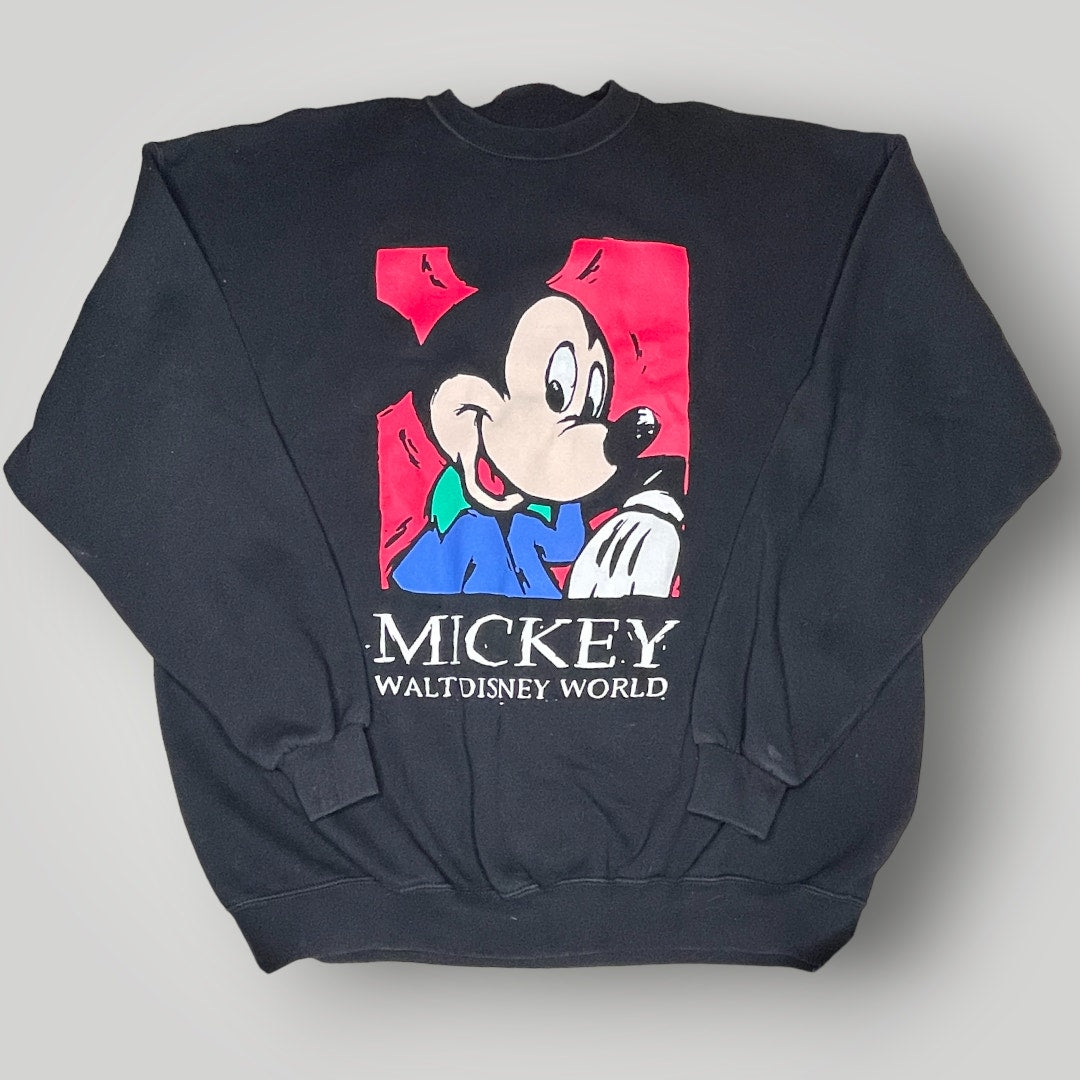 Vintage Mickey Mouse Disney Designs USA Made Crewneck Walt Disney World H
