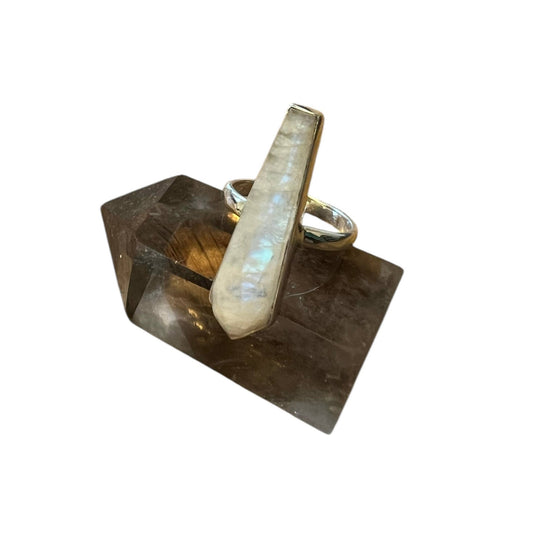 Sterling Silver Faceted Stone Point Ring - MST GoodsBaizaar